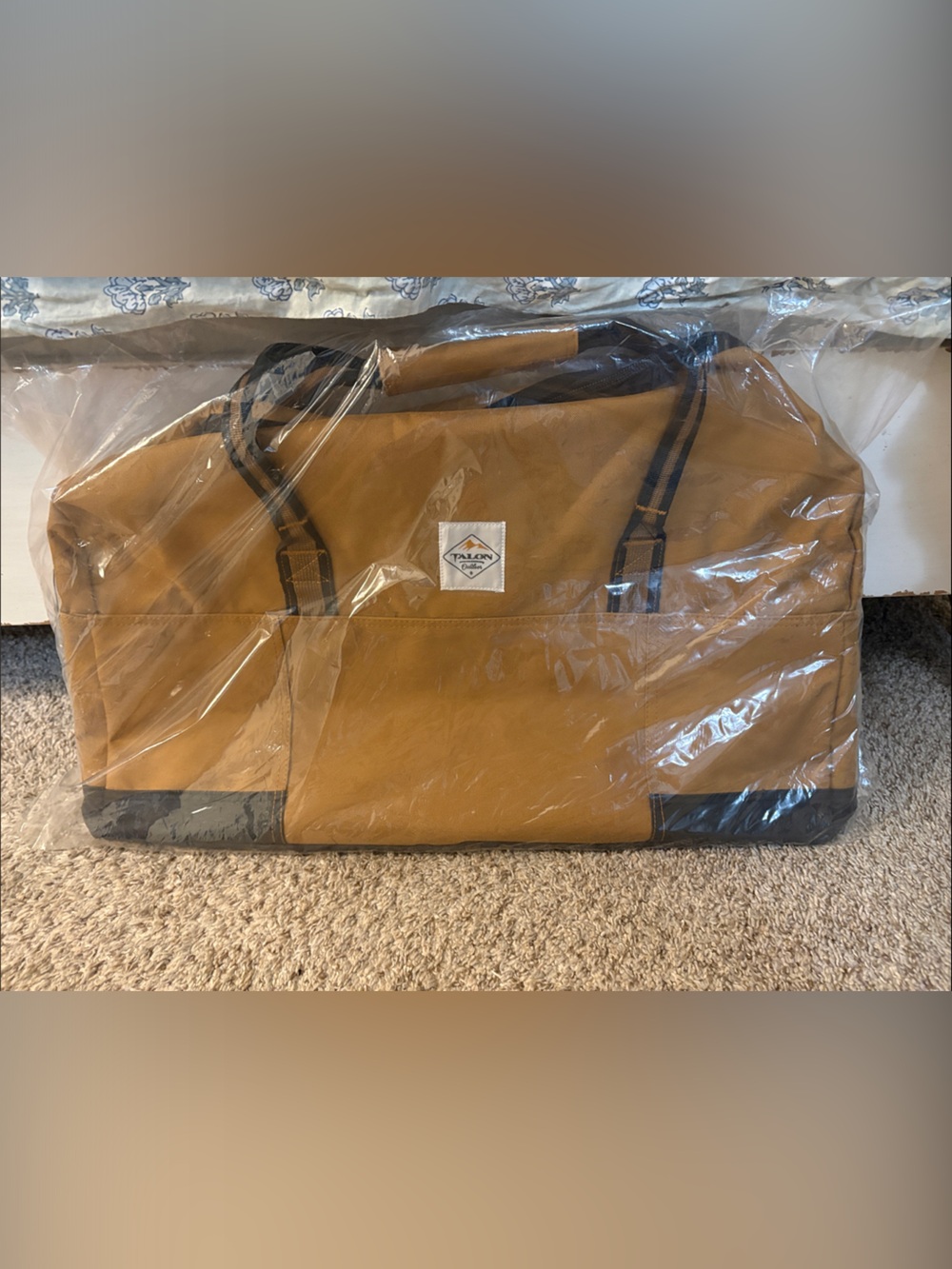 Talon Outdoor Brown/Tan Heavy-Duty Canvas Tote with Black Accents